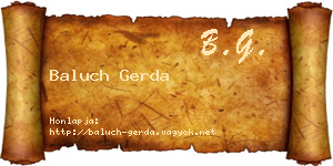 Baluch Gerda névjegykártya